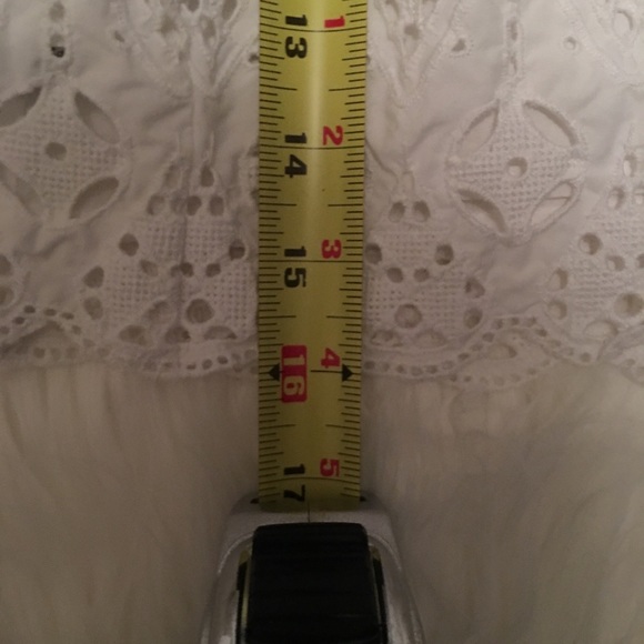 EUC Banana Republic White Eyelet Ruffle Skirt Sz 0 - Picture 8 of 8